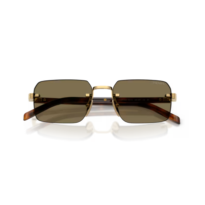 Gold5AK90F Prada PRD55S rimless square sunglasses