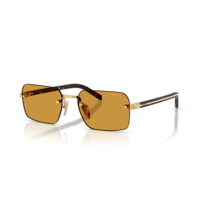 Gold5AK50P Prada PRD55S rimless square sunglasses