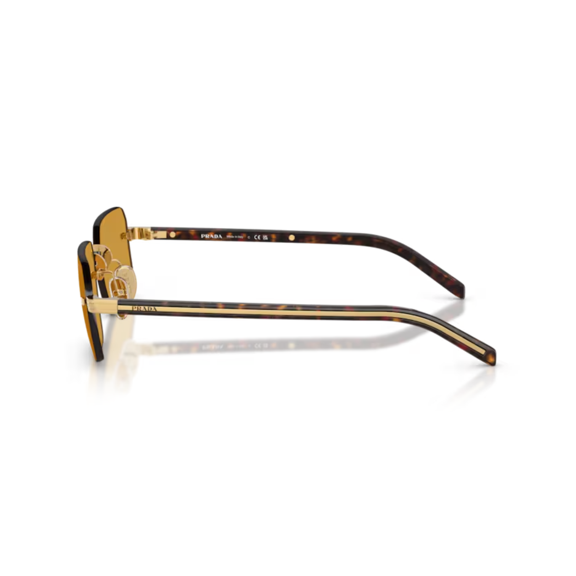 Gold5AK50P Prada PRD55S rimless square sunglasses