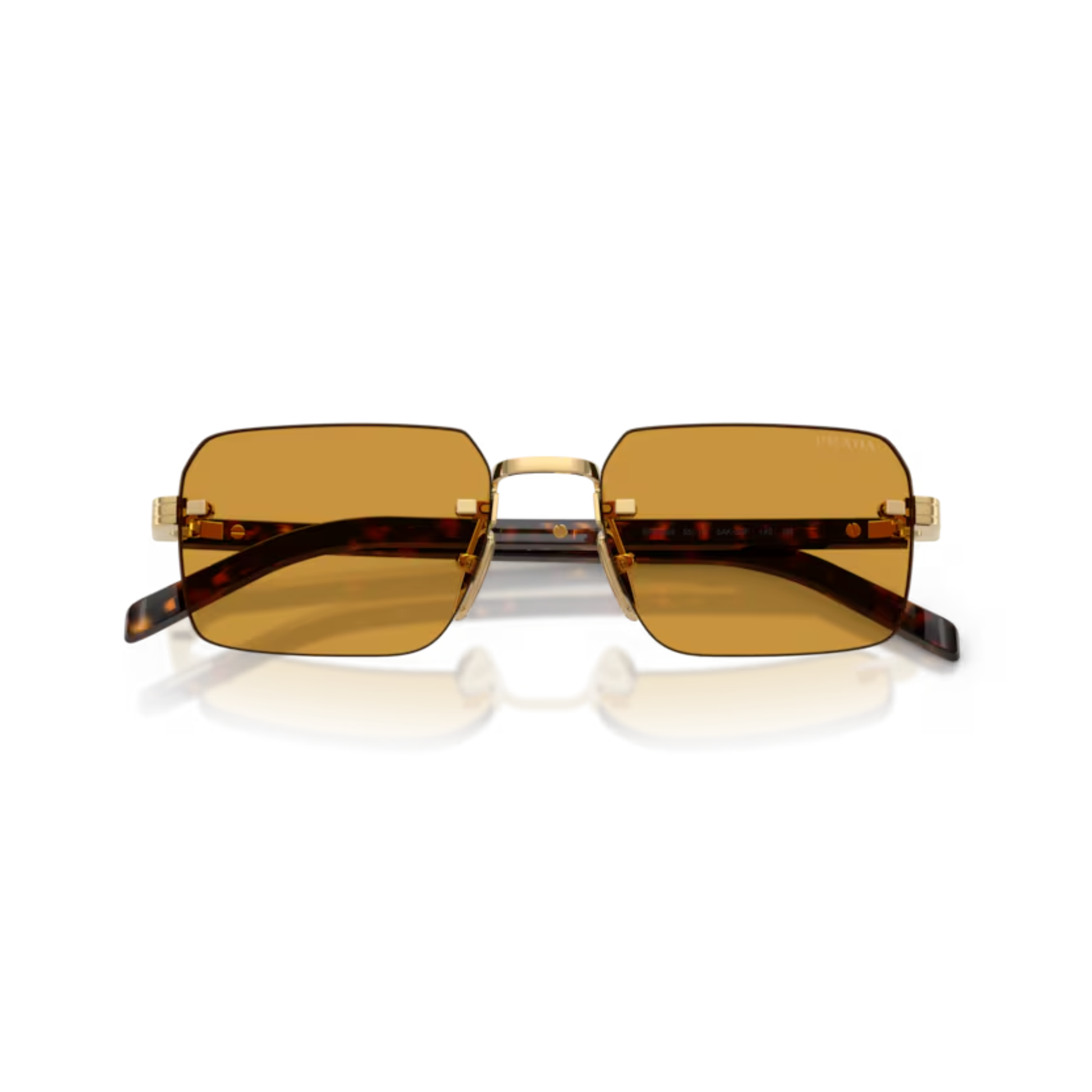 Gold5AK50P Prada PRD55S rimless square sunglasses