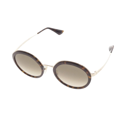 Prada SPR50T unisex round metal sunglasses with a refined full-rim luxury designer frame.
