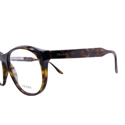 Prada VPR12S oval acetate eyeglasses in premium Italian designer optical frame style