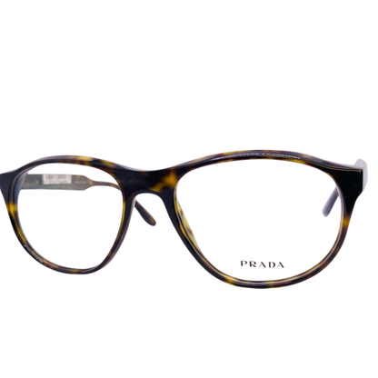 Prada VPR12S oval acetate eyeglasses in premium Italian designer optical frame style