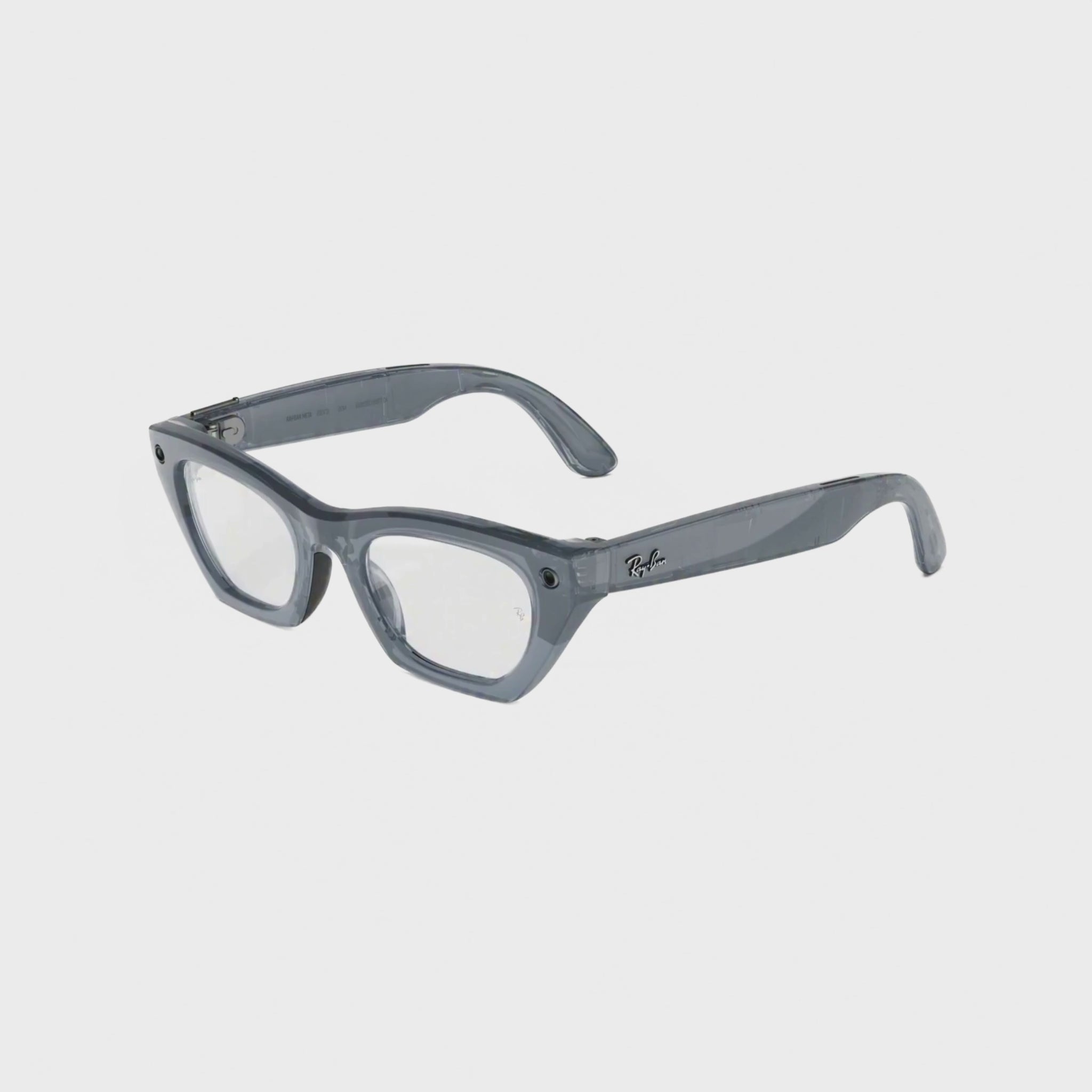 Ray Ban Meta RW4015 Zena unisex injected cat eye AI sunglasses front view