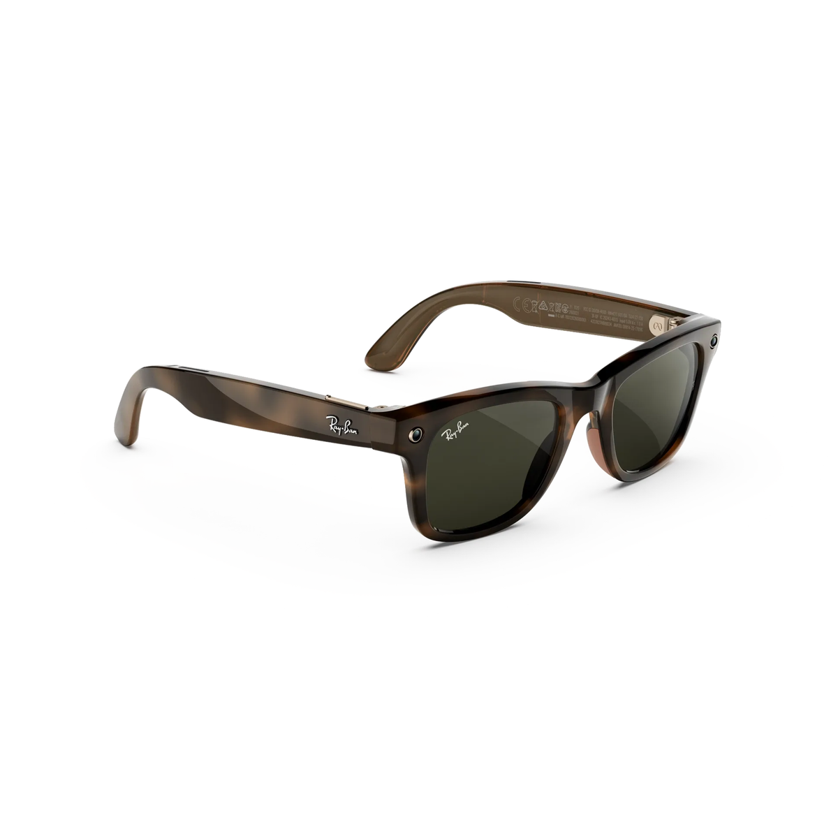 Ray-Ban Meta RW4011 unisex injected rectangle Wayfarer AI sunglasses three quarter view