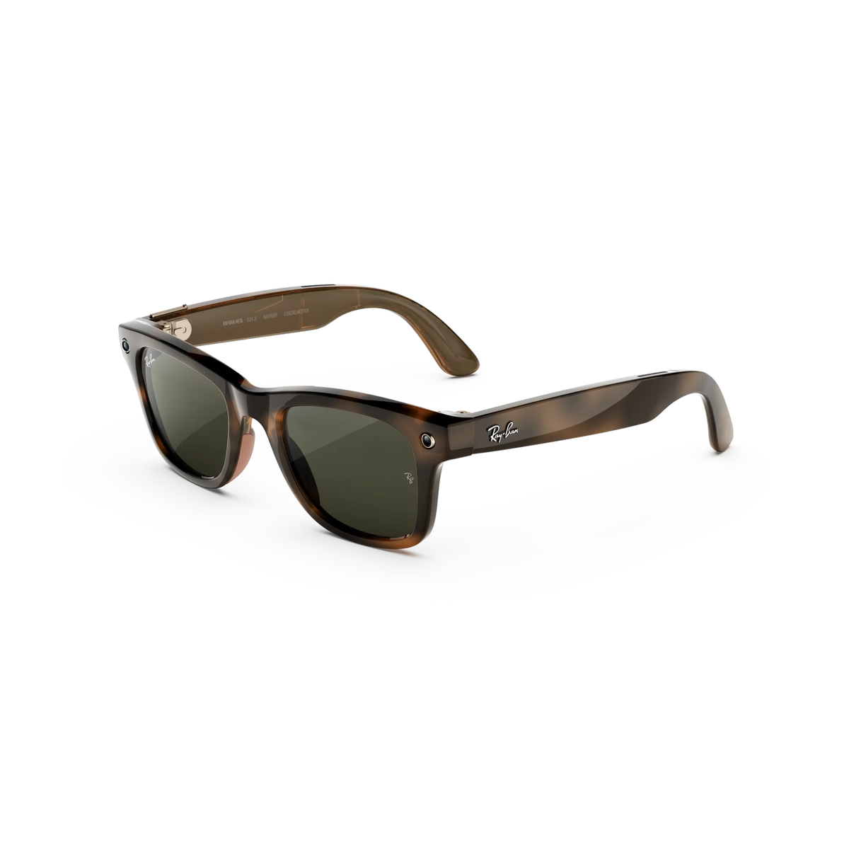 Ray-Ban Meta RW4011 unisex injected rectangle Wayfarer AI sunglasses three quarter view