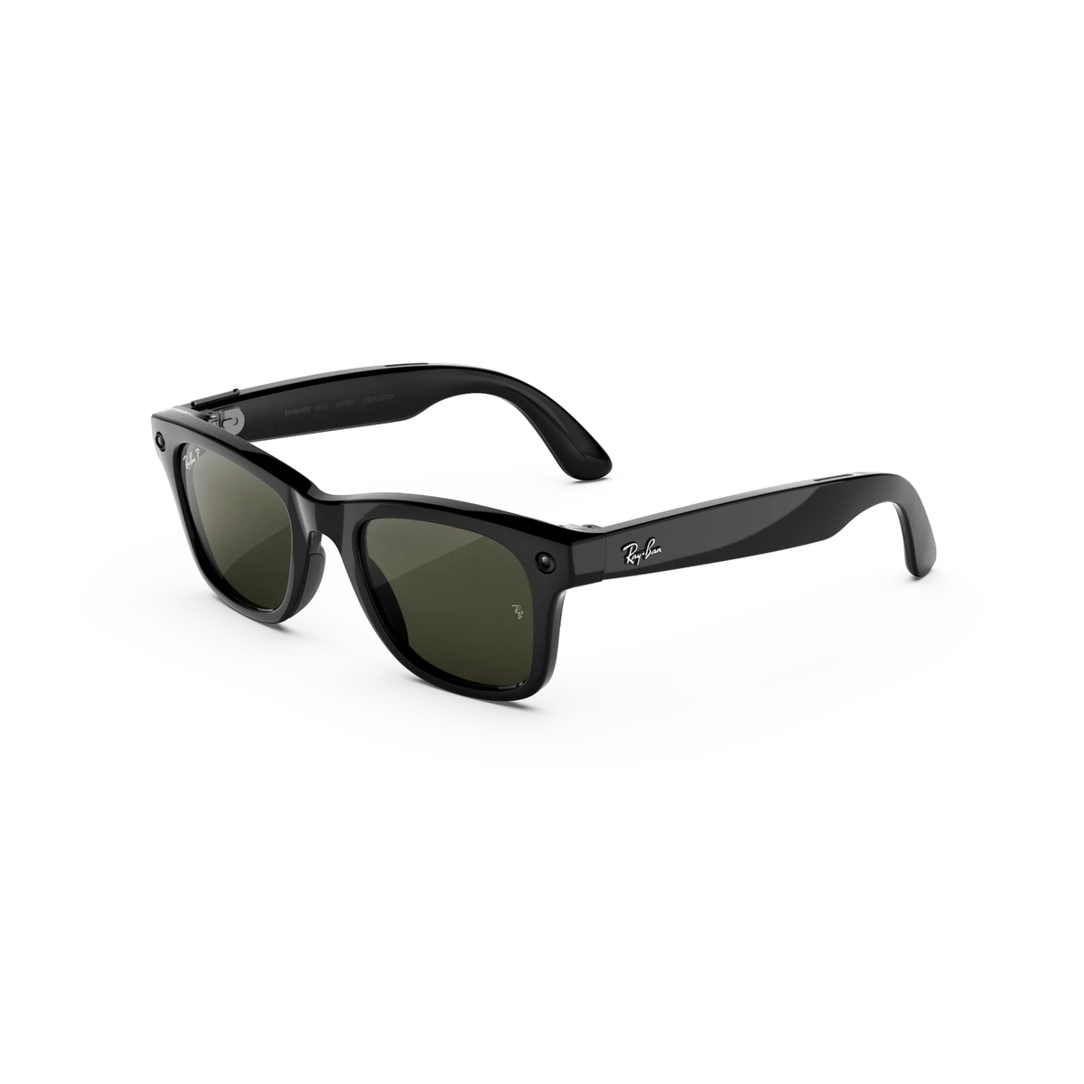 Ray-Ban Meta RW4011 unisex injected square Wayfarer AI sunglasses angle
