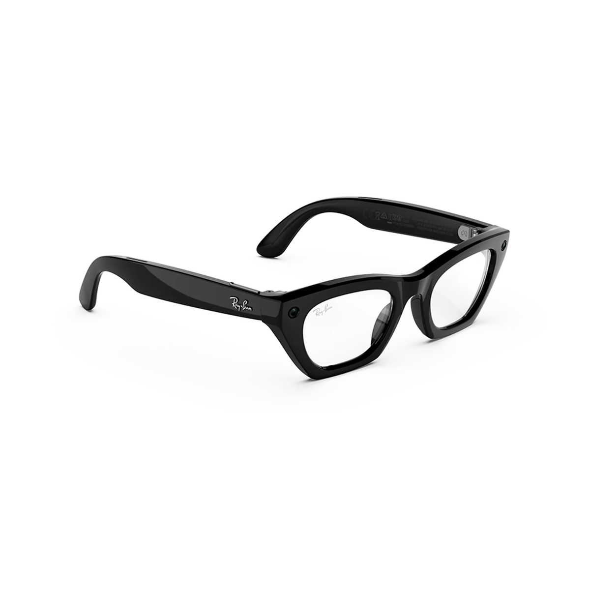 Ray-Ban Meta RW4015 womens injected cat-eye AI glasses three-quarter view