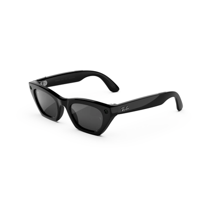 Ray Ban Meta RW4015 womens injected cat eye AI smart glasses three quarter view