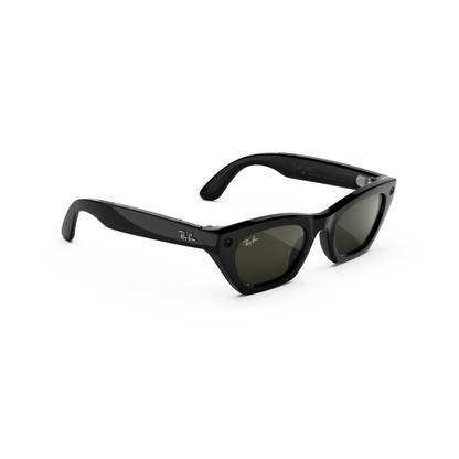 Ray-Ban Meta RW4015 women injected cat-eye AI sunglasses three-quarter view