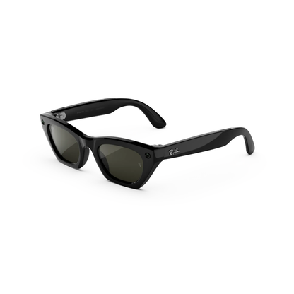 Ray-Ban Meta RW4015 women injected cat-eye AI sunglasses three-quarter view