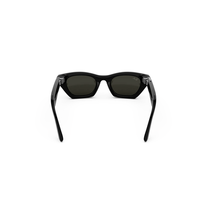 Ray-Ban Meta RW4015 women injected cat-eye frame hinge and temple detail