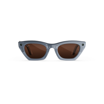 Ray Ban Meta RW4015 Zena unisex injected cat eye AI sunglasses front view