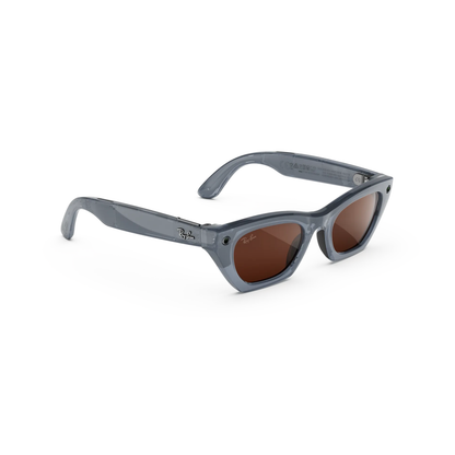 Ray Ban Meta RW4015 Zena unisex injected cat eye AI sunglasses side profile