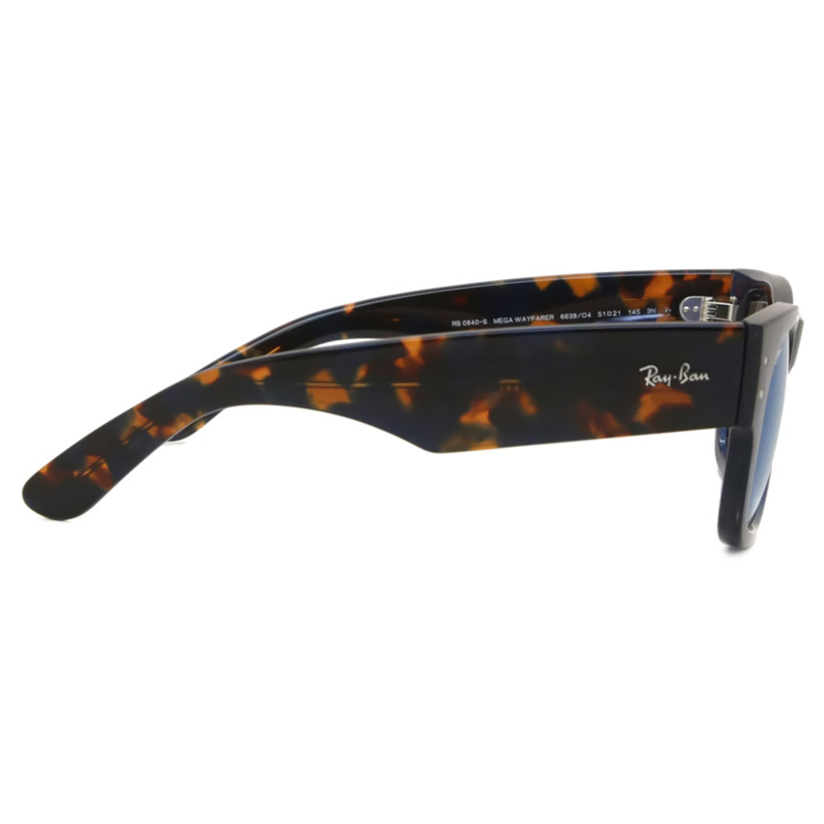 Ray-Ban RB0840S unisex propionate square sunglasses three quarter view