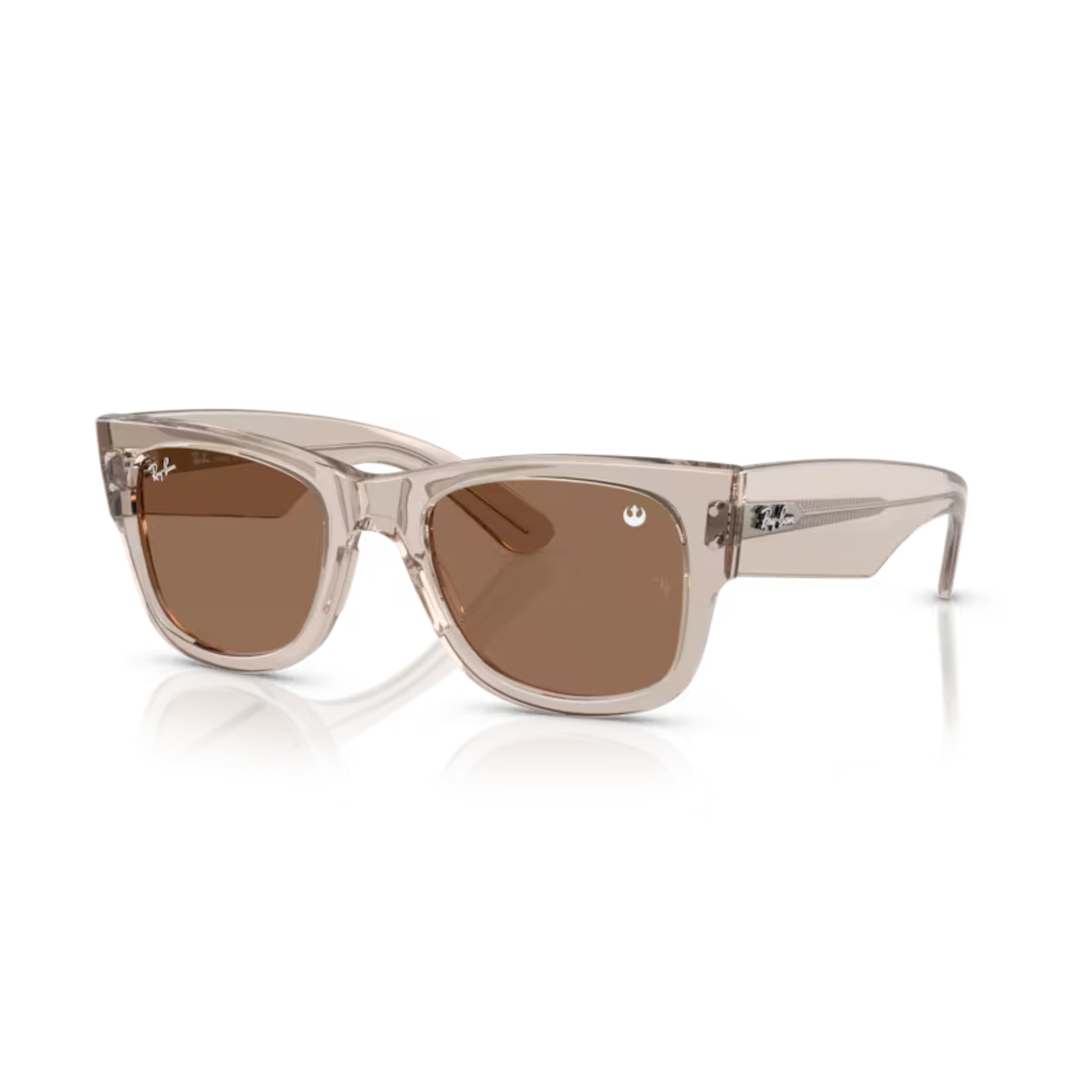 TransparentLightBrown68701A  Ray Ban RB 0840S Mega WAYFARER Sunglasses square sunglasses with bold full-rim frame and classic Mega Wayfarer styling.
