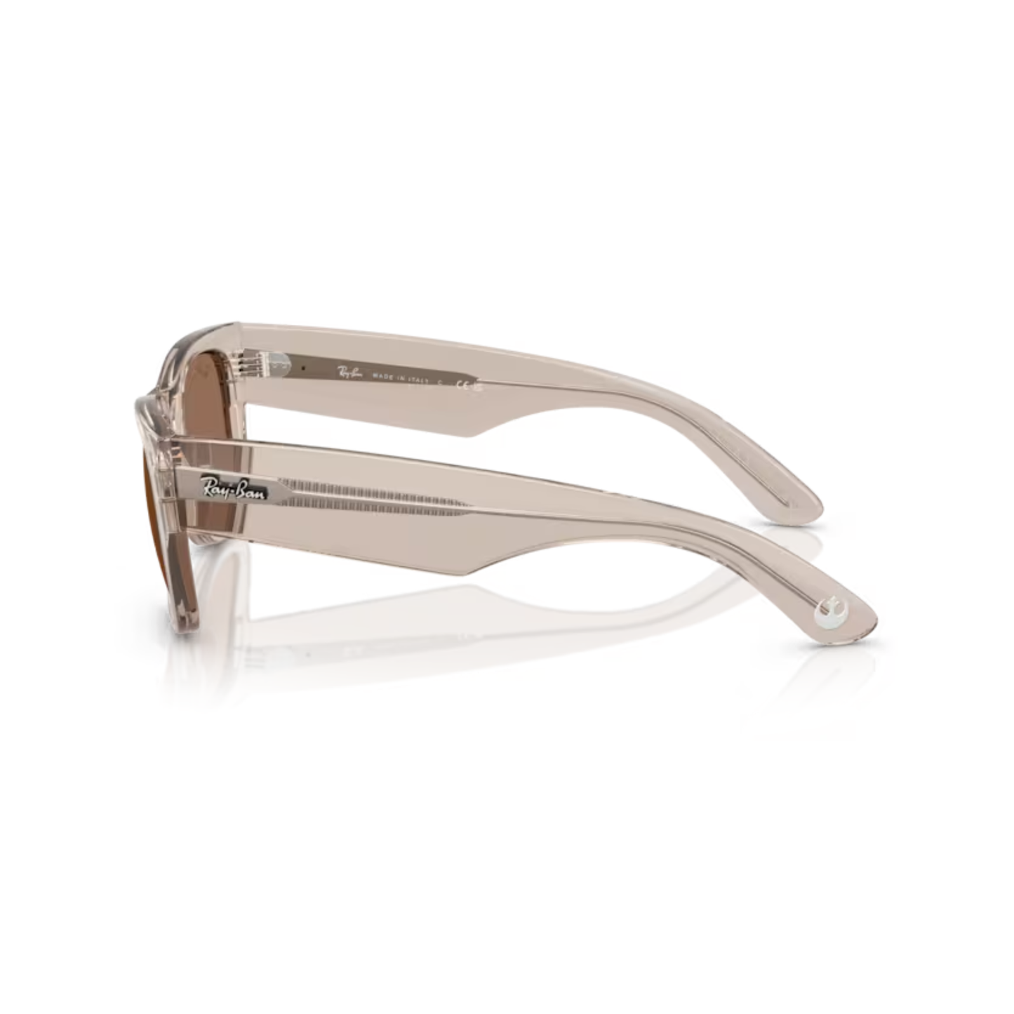  TransparentLightBrown68701A  Ray Ban RB 0840S Mega WAYFARER Sunglasses square sunglasses with bold full-rim frame and classic Mega Wayfarer styling.