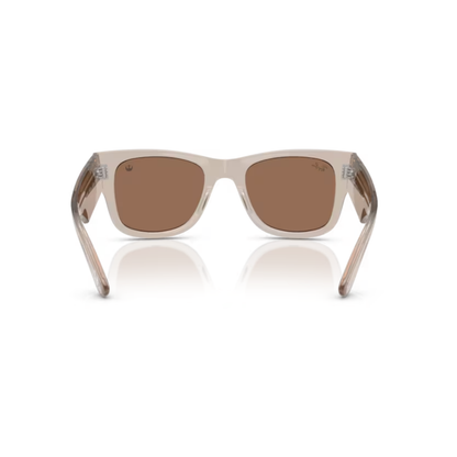 TransparentLightBrown68701A  Ray Ban RB 0840S Mega WAYFARER Sunglasses square sunglasses with bold full-rim frame and classic Mega Wayfarer styling.