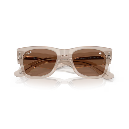 TransparentLightBrown68701A  Ray Ban RB 0840S Mega WAYFARER Sunglasses square sunglasses with bold full-rim frame and classic Mega Wayfarer styling.