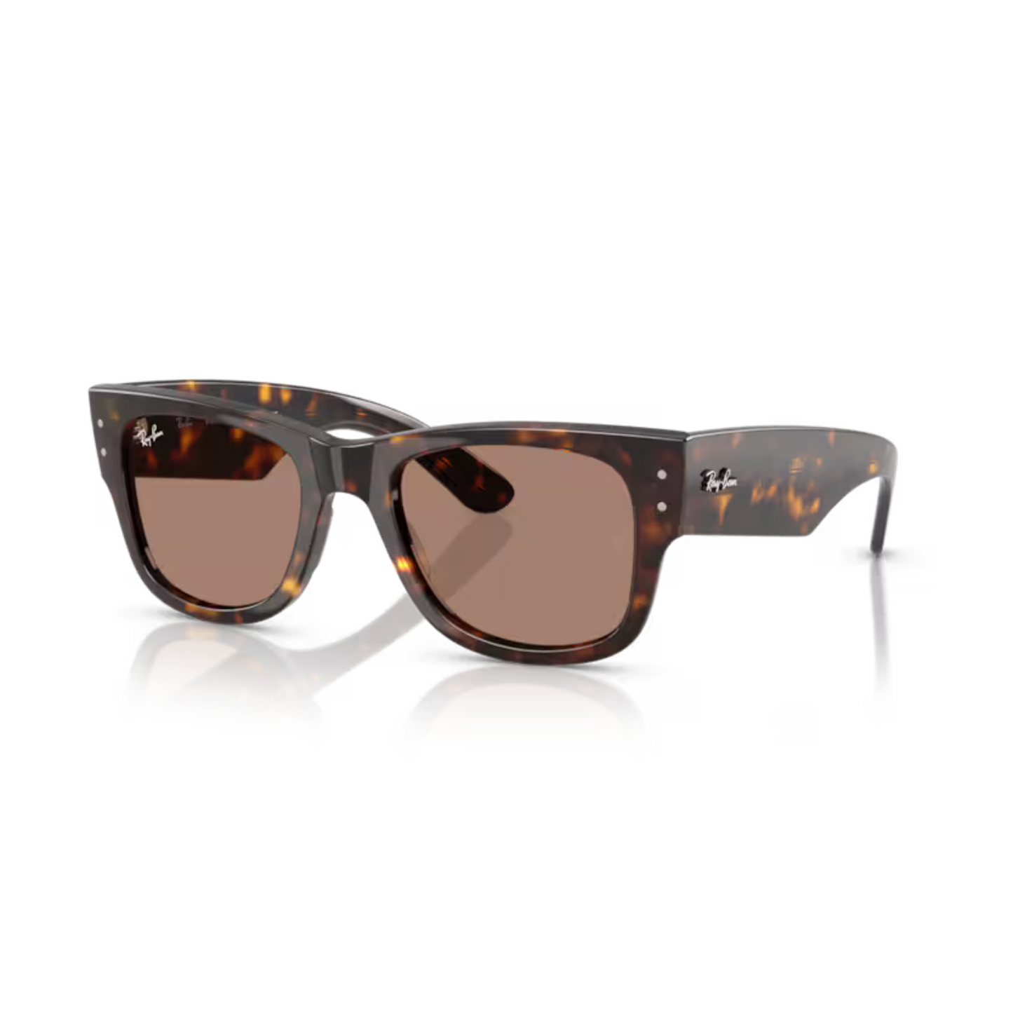 Ray Ban RB 0840S Havana-902/1A Mega WAYFARER Sunglasses square sunglasses with bold full-rim frame and classic Mega Wayfarer styling.