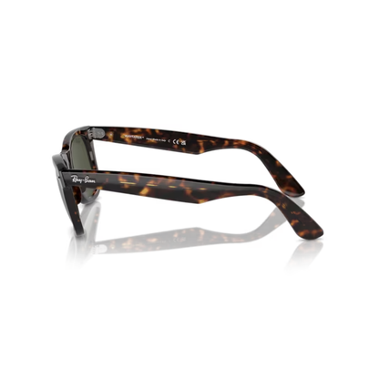 Ray-Ban RB2140 TortoiseGreen902 Original Wayfarer unisex sunglasses with classic full-rim square frame