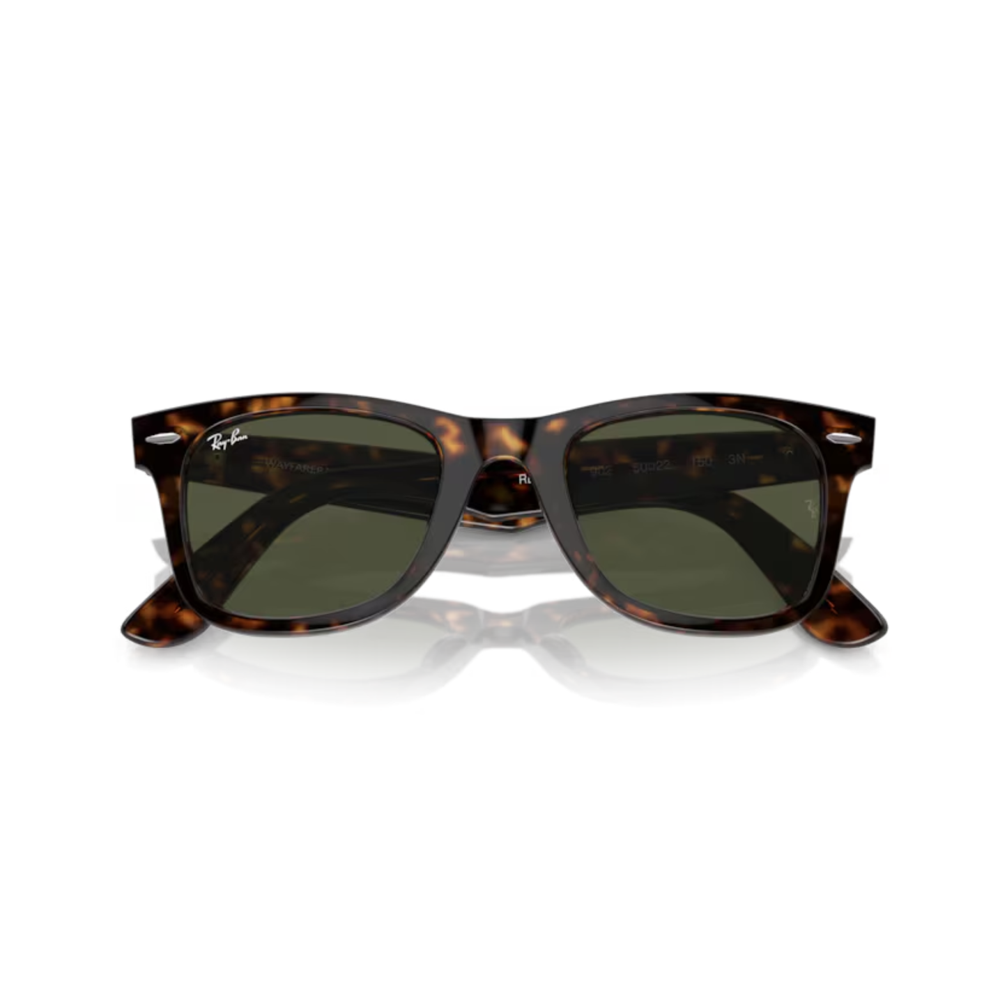 Ray-Ban RB2140 TortoiseGreen902 Original Wayfarer unisex sunglasses with classic full-rim square frame