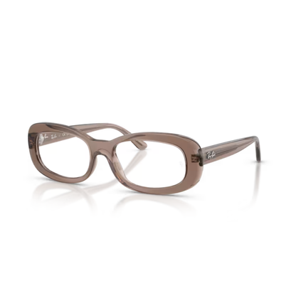 Ray-Ban RB2221V 8457 women's propionate oval full-rim frame three-quarter view