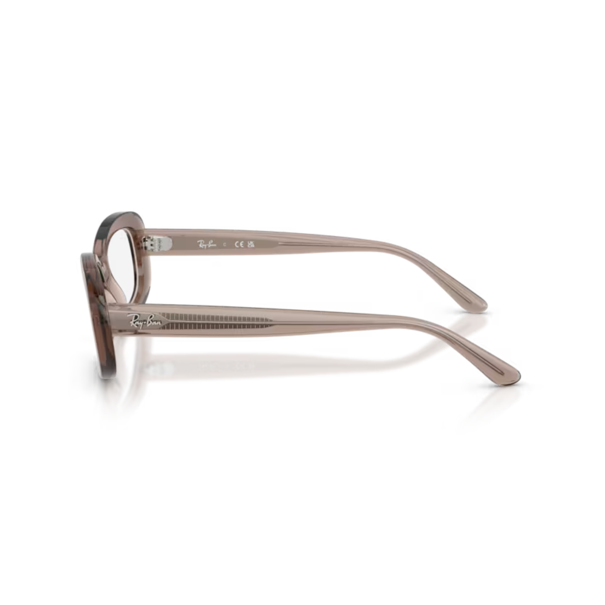 Ray-Ban RB2221V 8457 women's propionate oval optical frame side temple view
