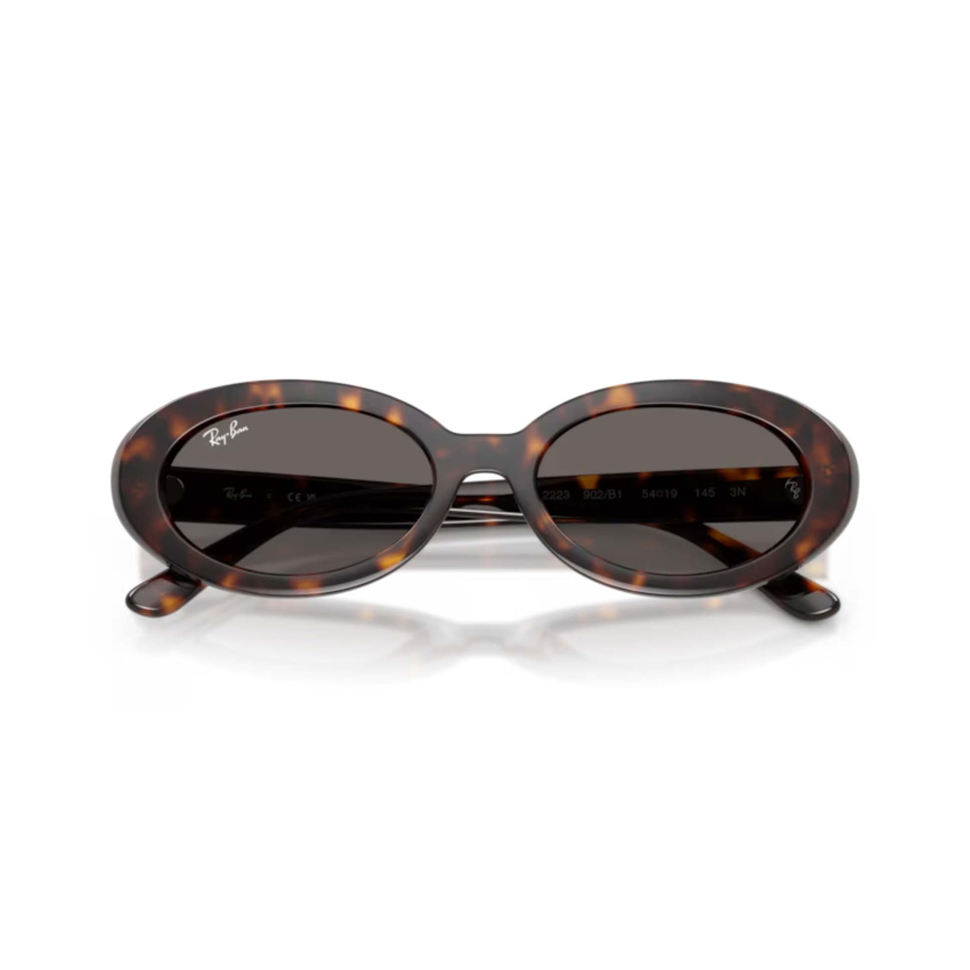 Ray-Ban RB2223 women's propionate oval sunglasses three-quarter view