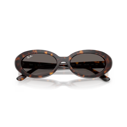Ray-Ban RB2223 women's propionate oval sunglasses three-quarter view