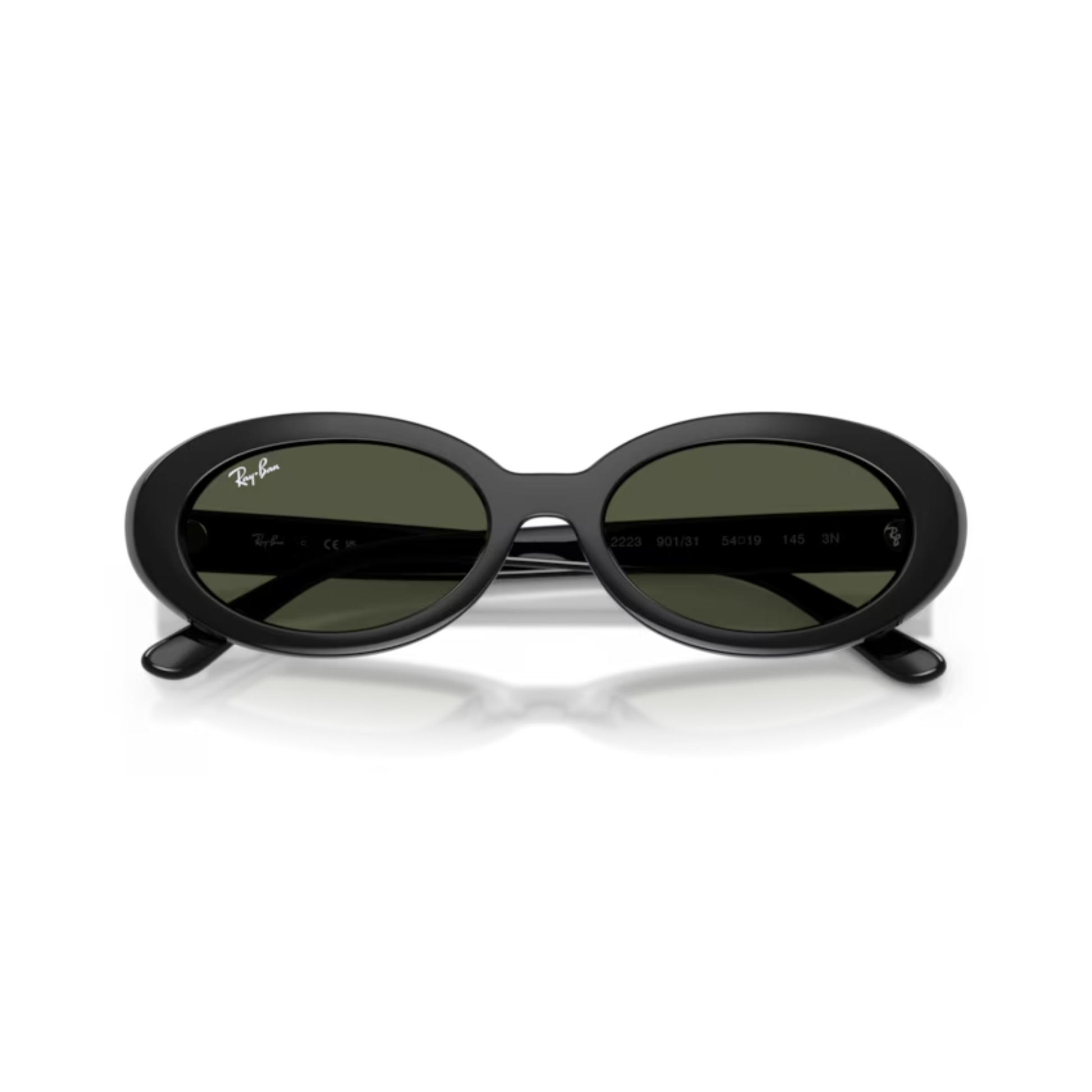 Ray-Ban RB2223 women's propionate oval sunglasses three-quarter view