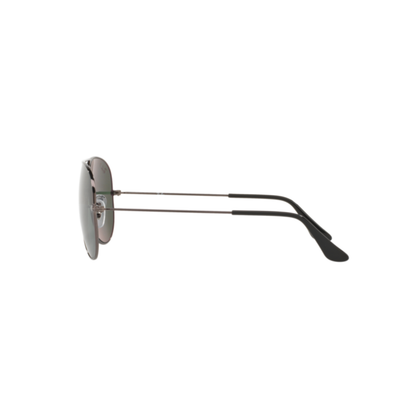 Ray-Ban RB3025I unisex metal aviator sunglasses side profile, pilot shape