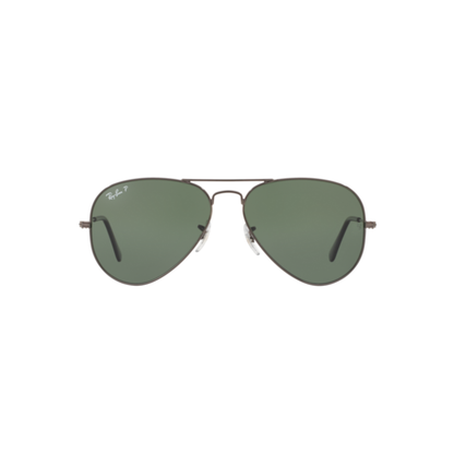Ray-Ban RB3025I unisex metal aviator sunglasses front view, pilot shape