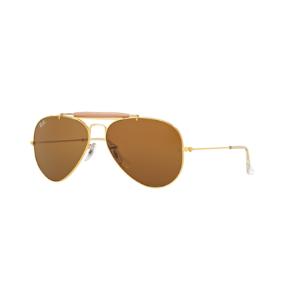 Ray-Ban RB3129I unisex metal aviator full-rim sunglasses three-quarter view