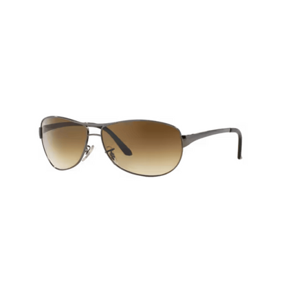 Ray-Ban RB3342I unisex rectangle metal sunglasses with lightweight full-rim design and UV-protective lenses.