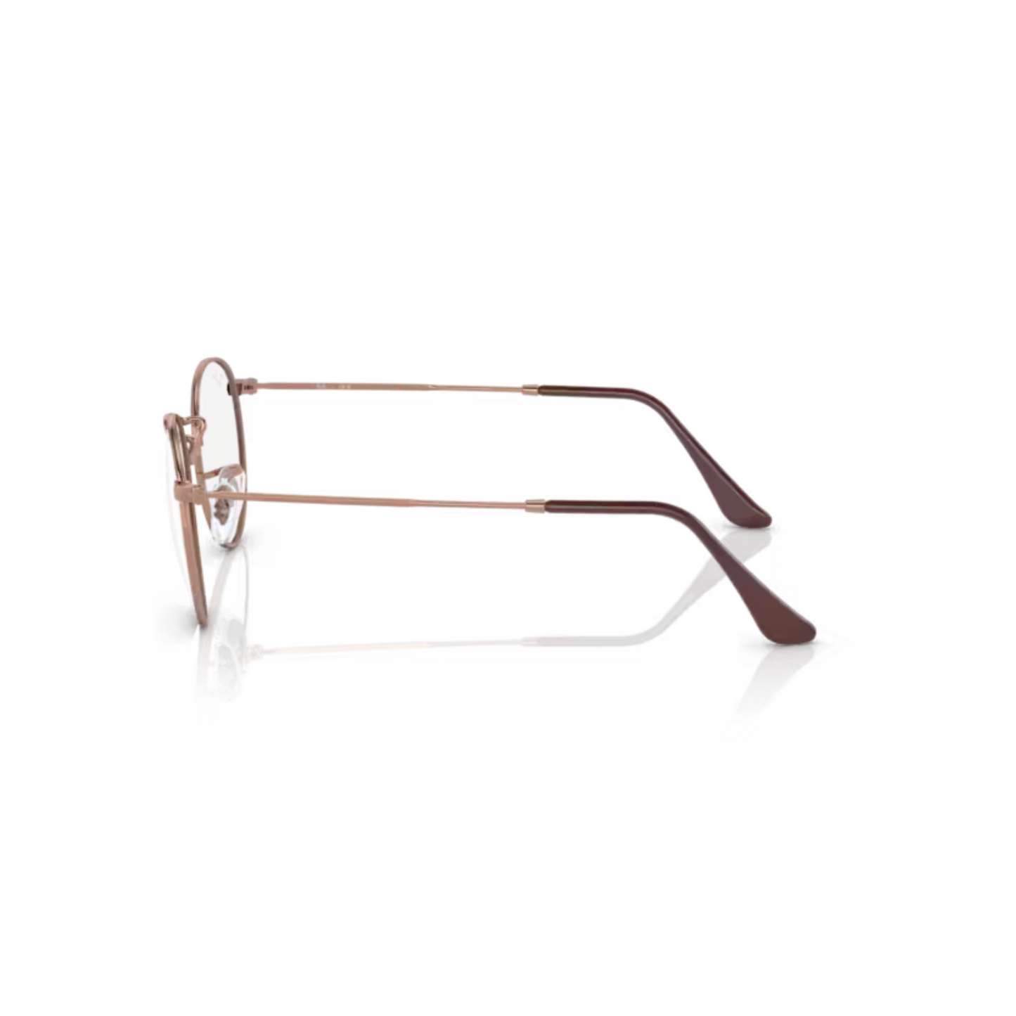 Ray-Ban RB3447V round metal unisex optical frame featuring an iconic lightweight design with premium craftsmanship. Side View 