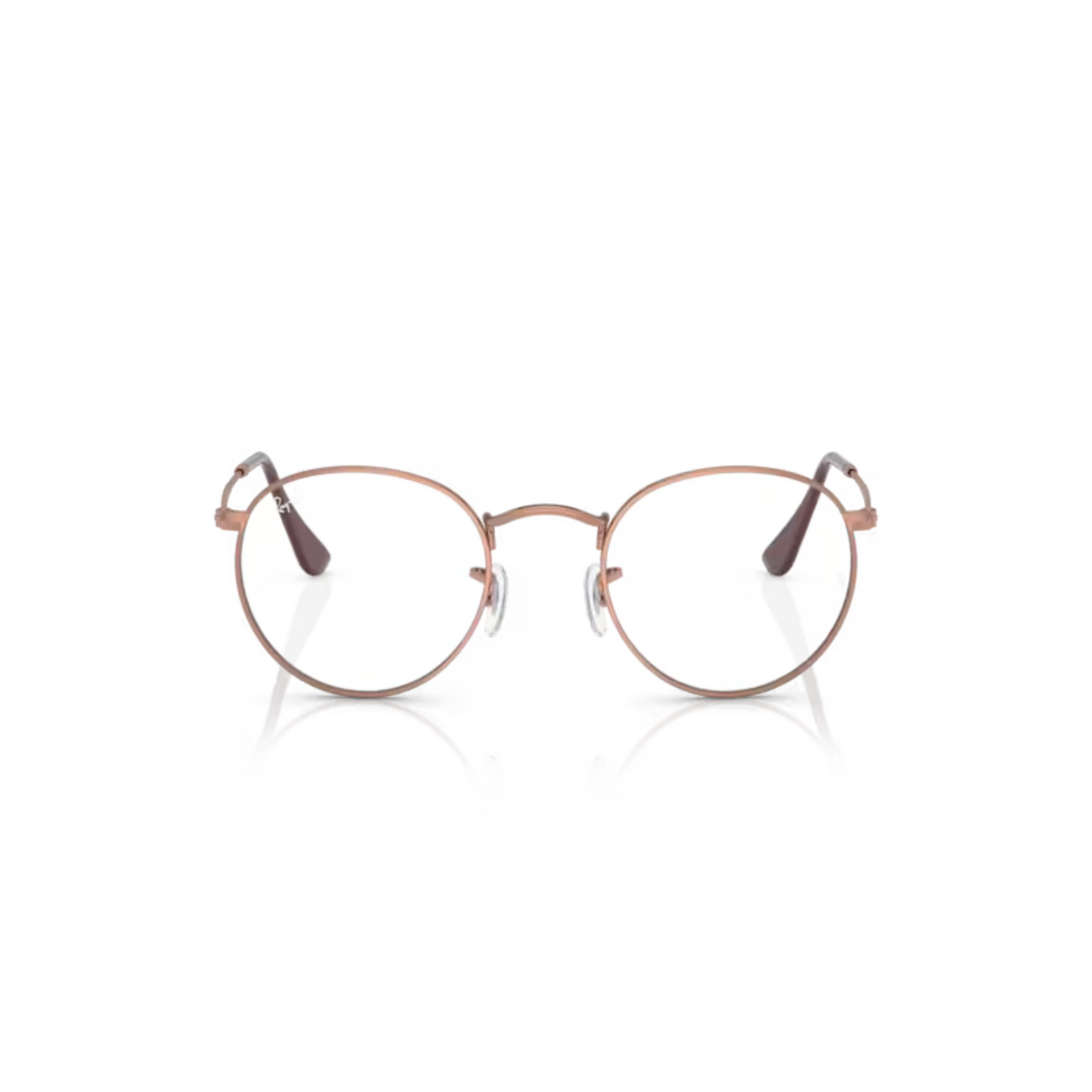 Ray-Ban RB3447V round metal unisex optical frame featuring an iconic lightweight design with premium craftsmanship. Front View 