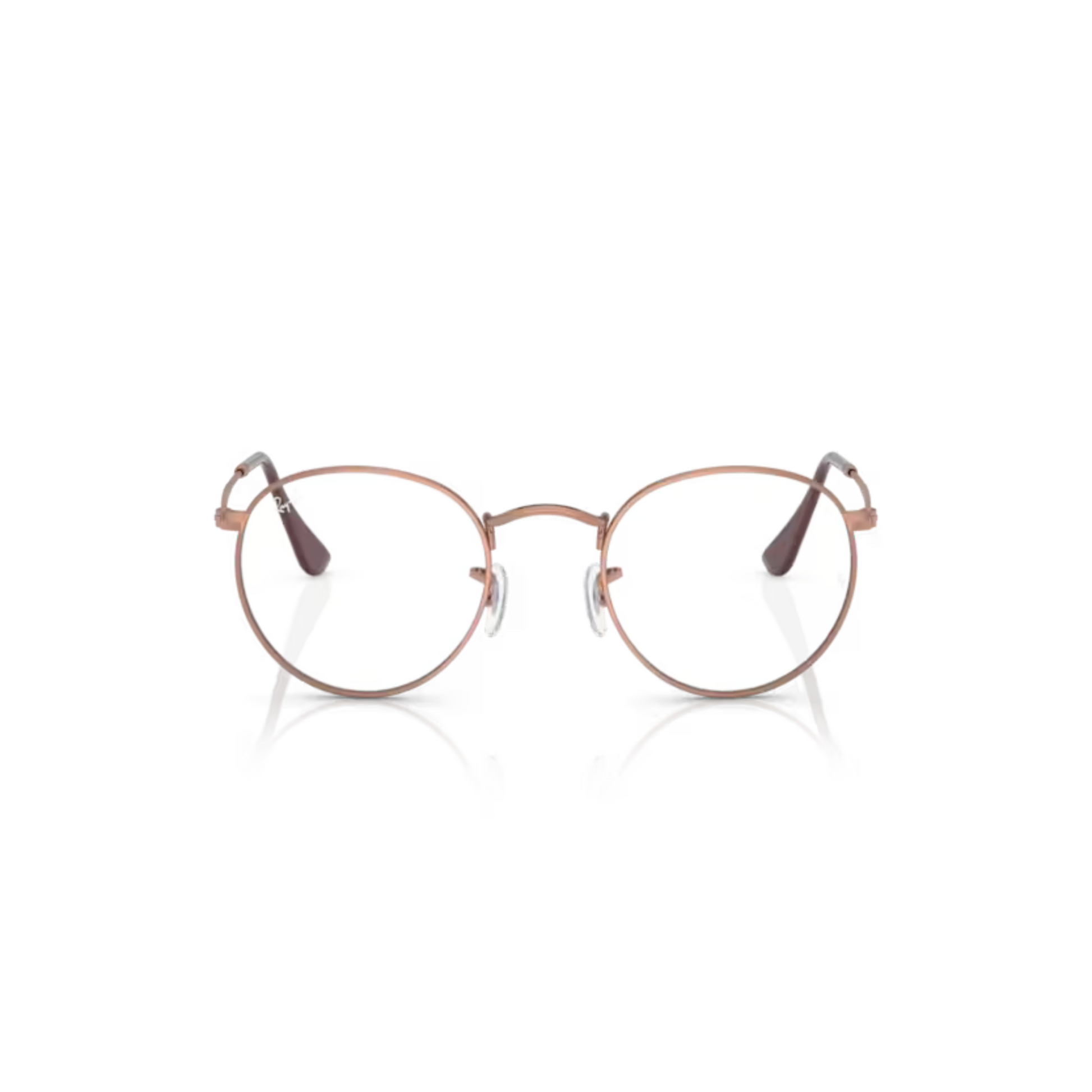 Ray-Ban RB3447V round metal unisex optical frame featuring an iconic lightweight design with premium craftsmanship. Front View 