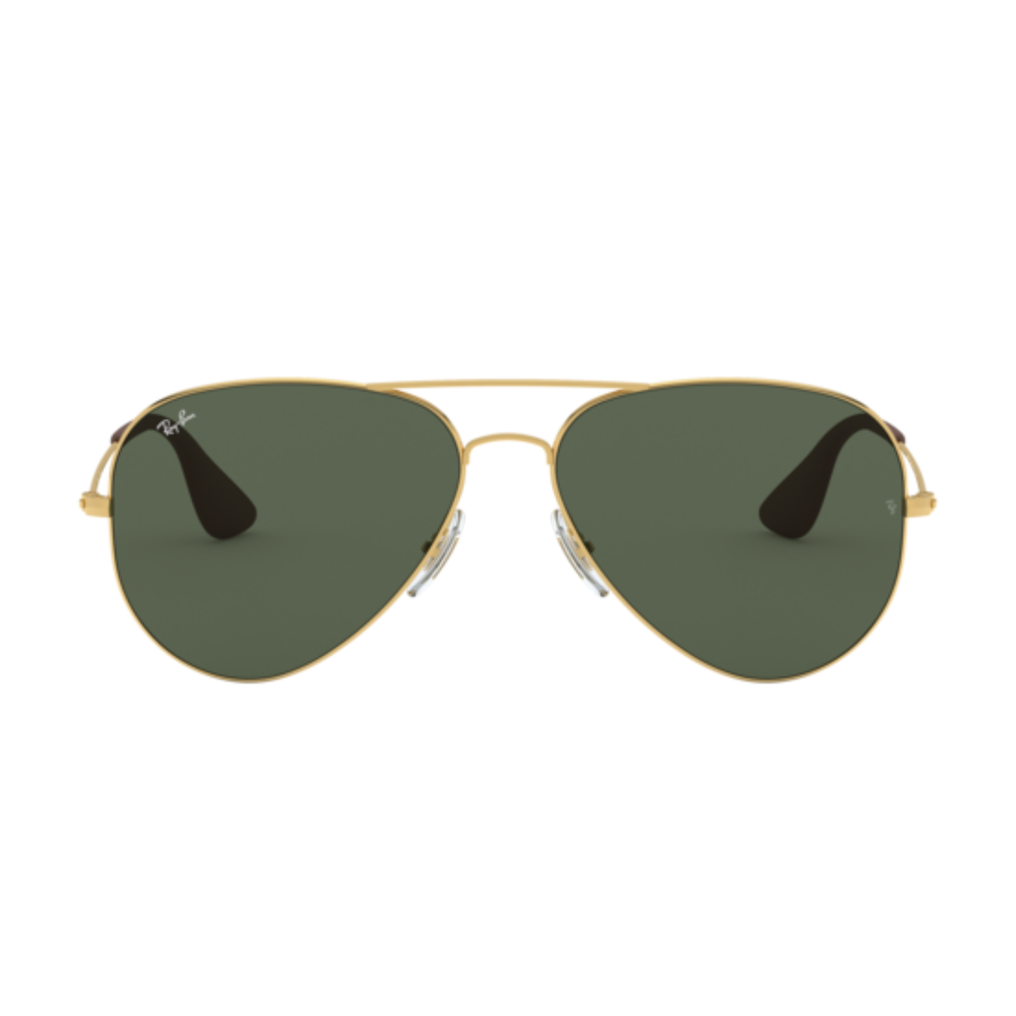 Ray-Ban RB3558 unisex aviator sunglass with full-rim metal construction and timeless designer styling.