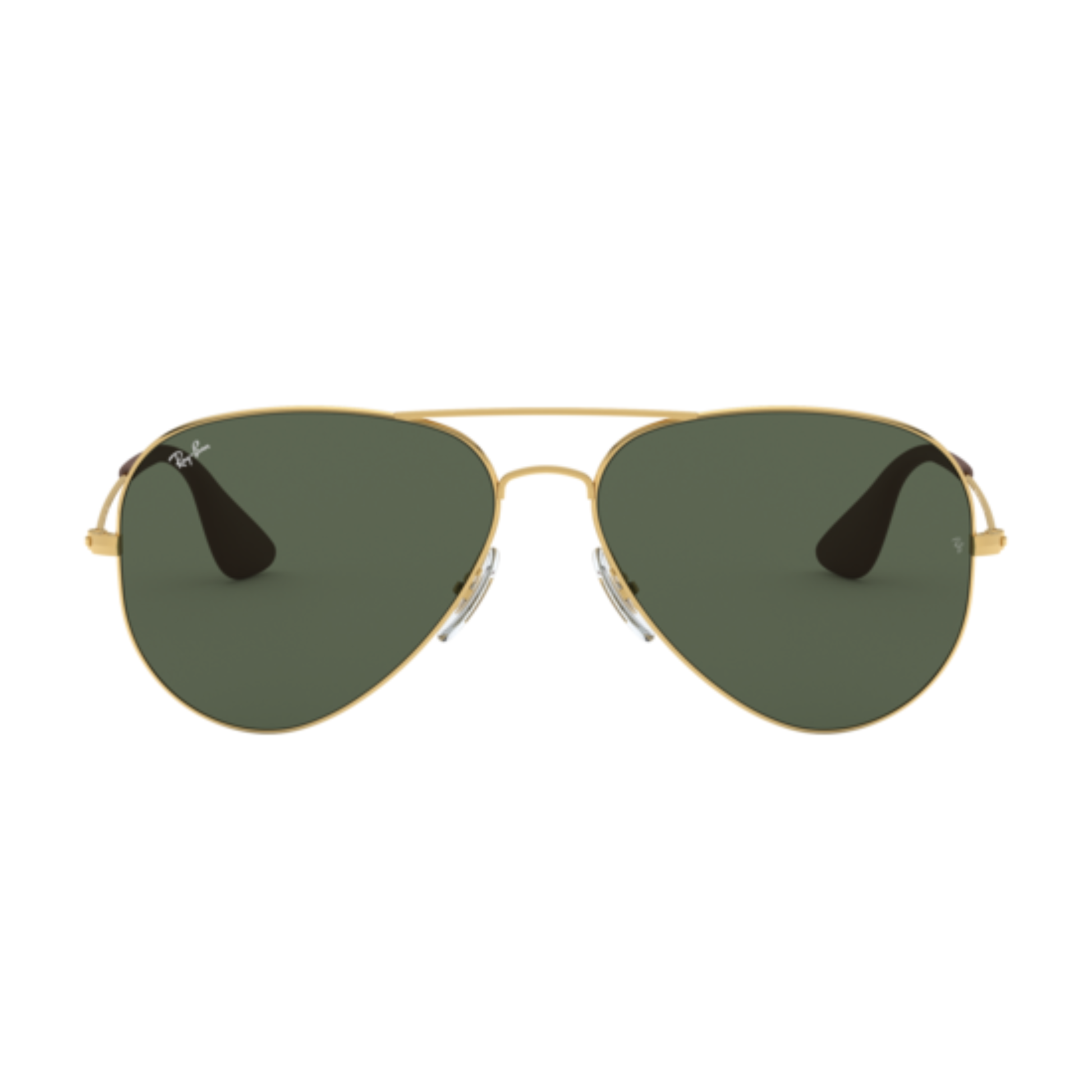 Ray-Ban RB3558 unisex aviator sunglass with full-rim metal construction and timeless designer styling.