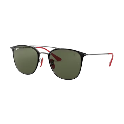 Ray-Ban RB3601M unisex square metal sunglasses with lightweight full-rim design and premium UV-protective lenses.