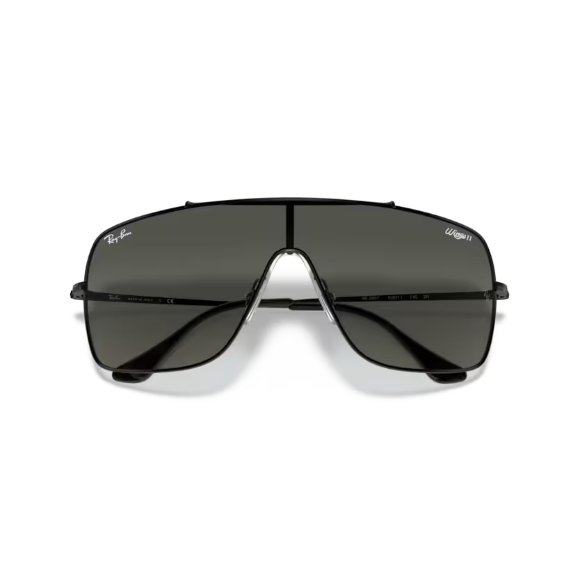 Ray-Ban RB3697 Wings II unisex square metal sunglasses hinge and frame detail