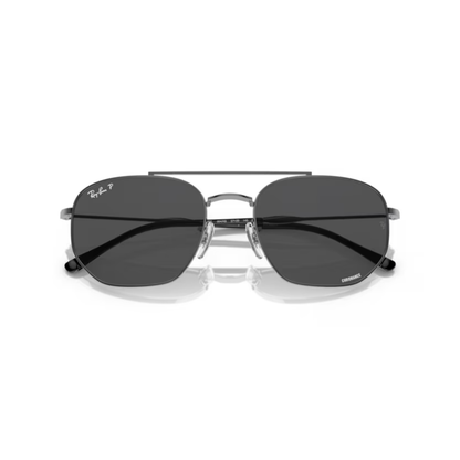 Ray-Ban RB3707 unisex irregular metal sunglasses with a full-rim designer frame and premium UV-protective lenses.