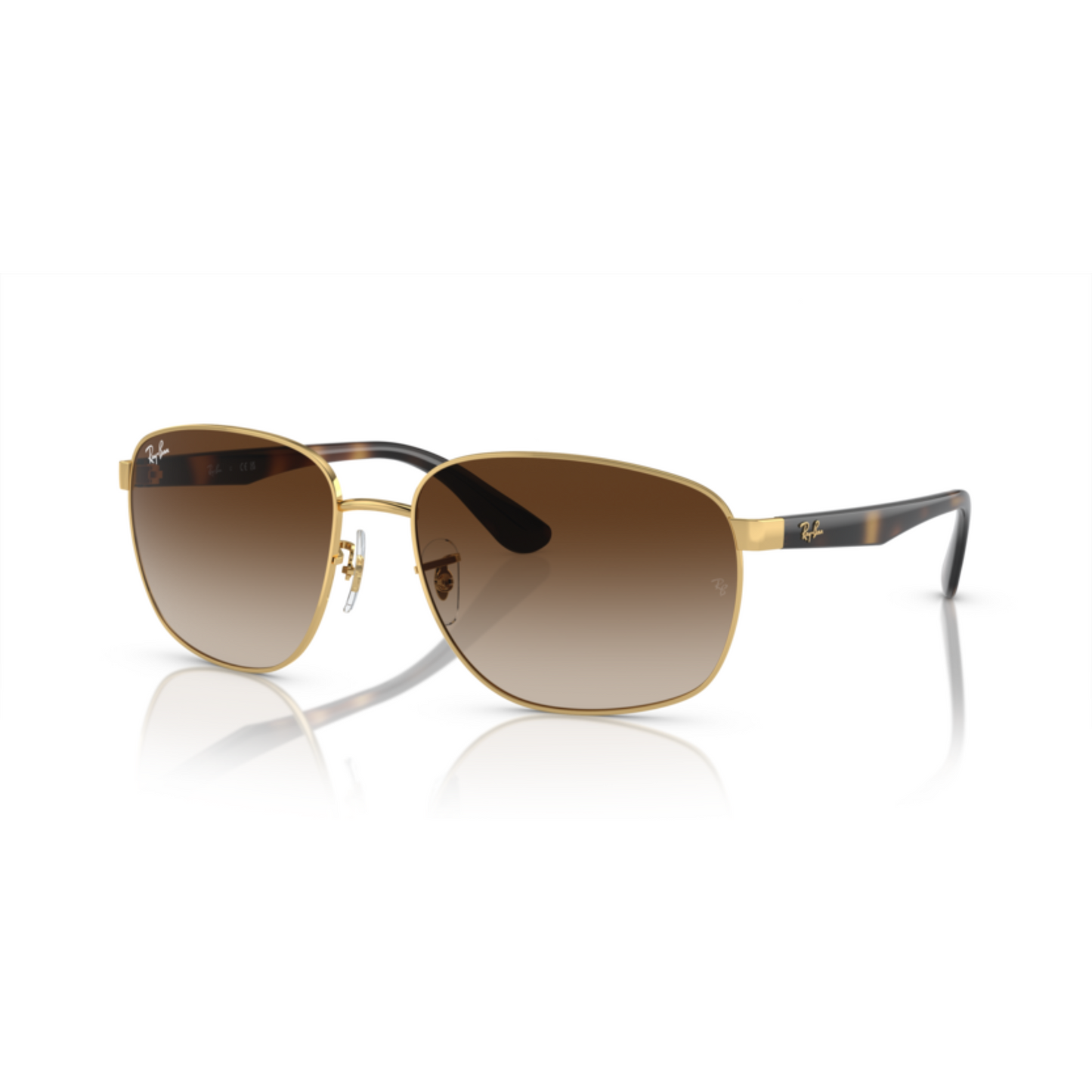 Ray-Ban RB3725I unisex rectangle metal full-rim sunglasses with premium craftsmanship and UV-protective lenses.