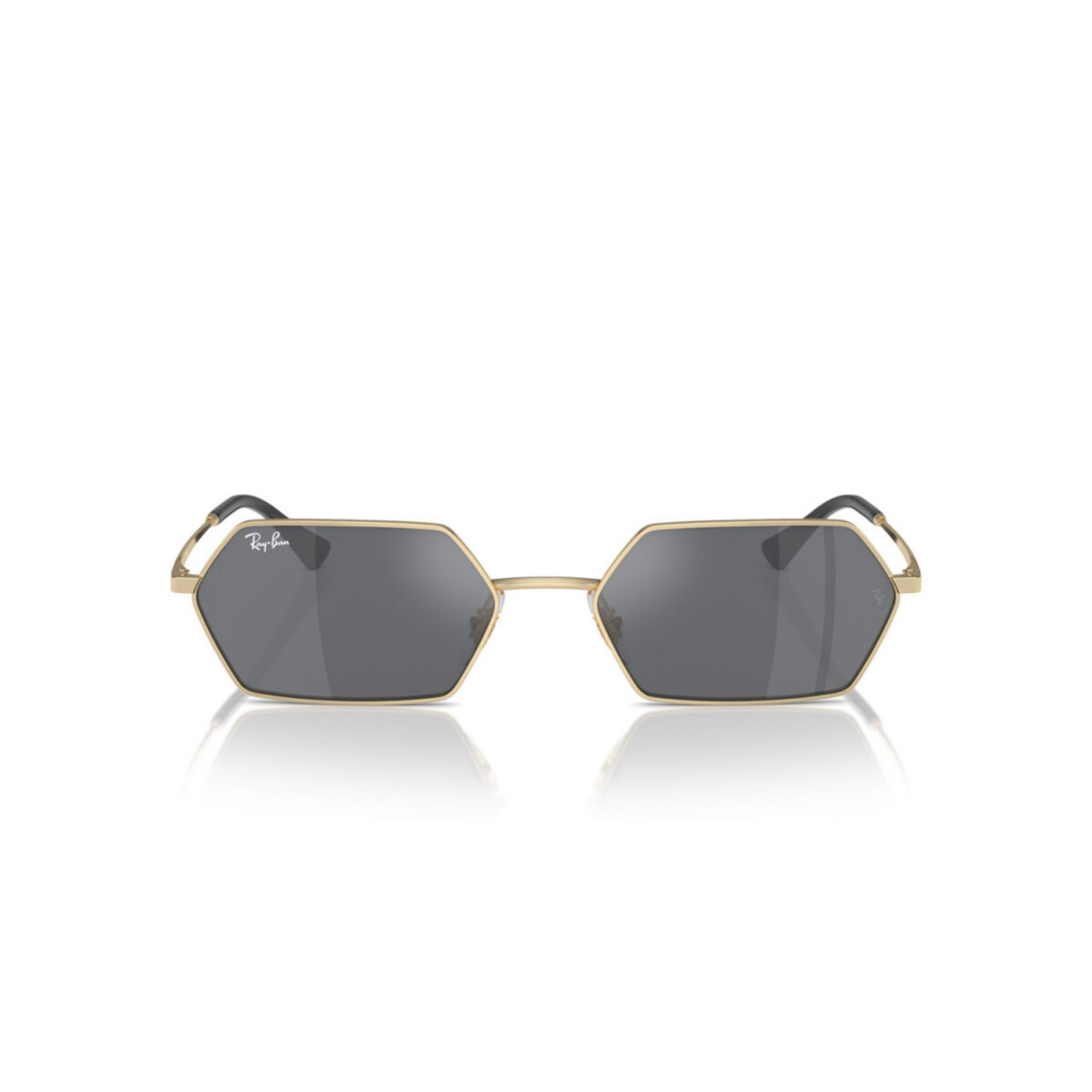 Ray-Ban RB3728 unisex irregular metal sunglasses with a sleek full-rim frame and contemporary designer styling.
