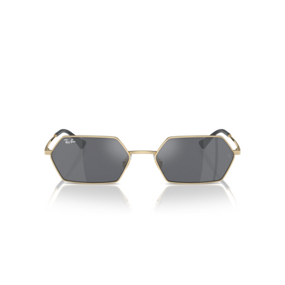 Ray-Ban RB3728 unisex irregular metal sunglasses with a sleek full-rim frame and contemporary designer styling.