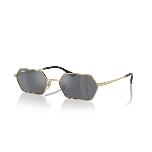 Ray-Ban RB3728 unisex irregular metal sunglasses with a sleek full-rim frame and contemporary designer styling.