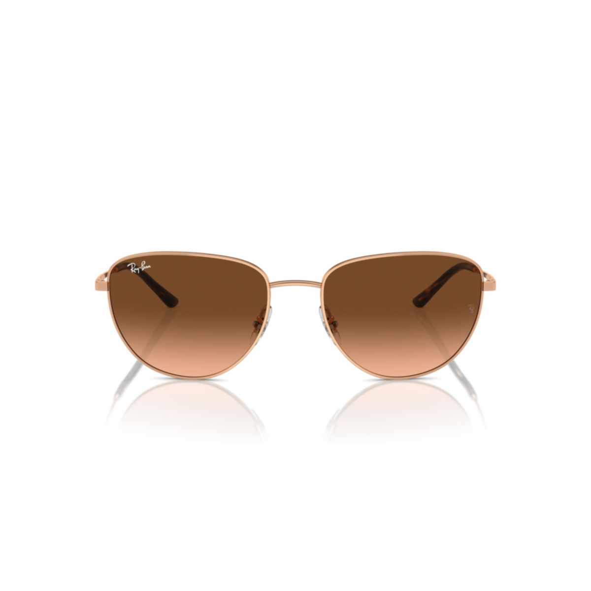 Ray-Ban RB3740I women's cat-eye metal sunglasses with full-rim frame and UV-protective lenses.