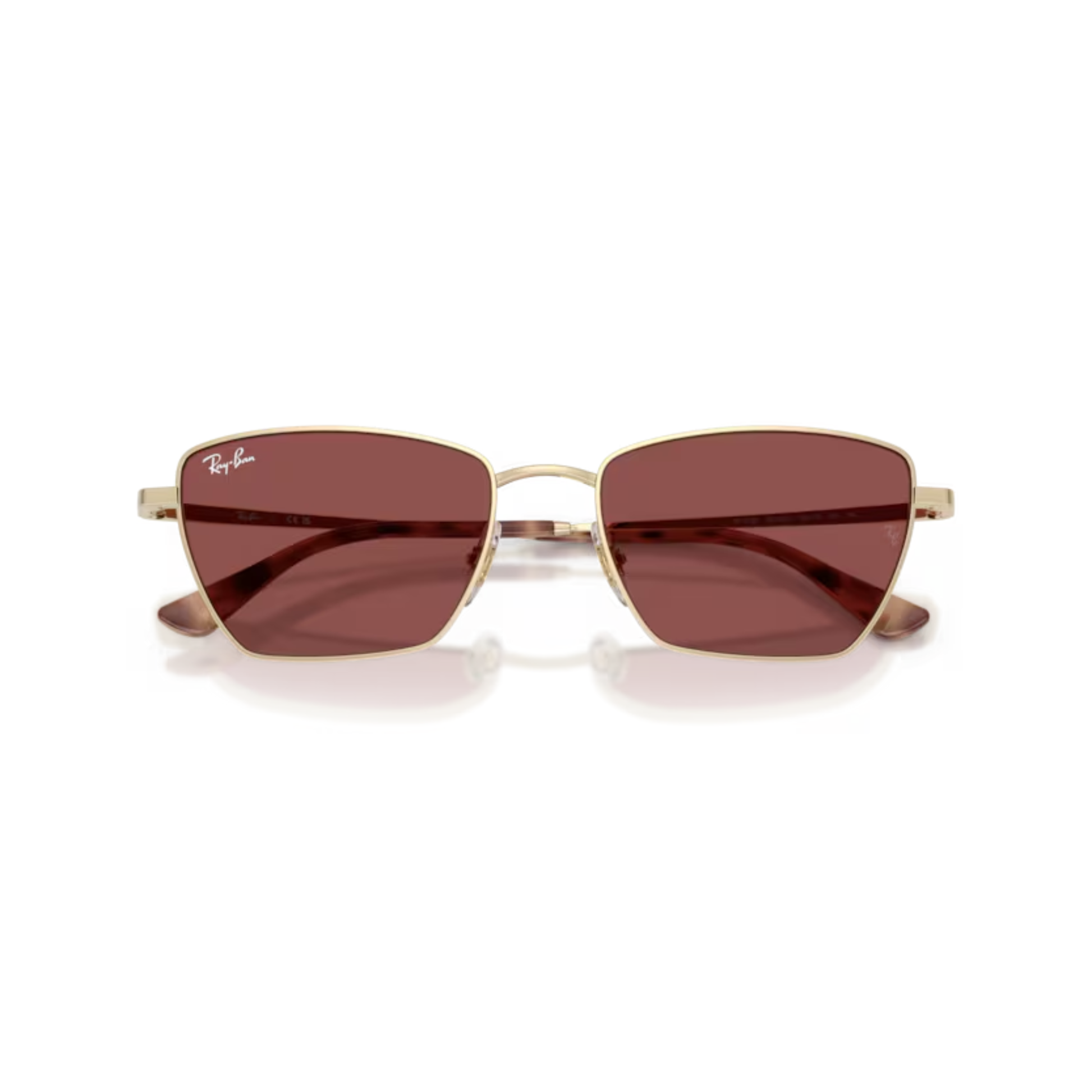 Ray-Ban RB3783 women's irregular metal full-rim sunglasses with contemporary designer styling.