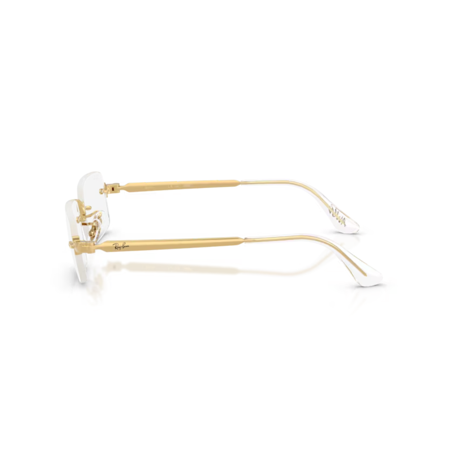 Ray-Ban RB3928V A$AP Rocky rimless unisex optical frame with rectangle metal styling